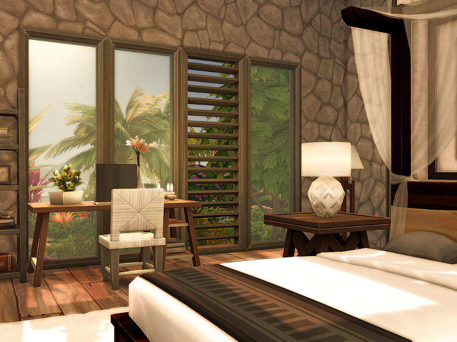 10 Stunning Sims 4 Luxury Homes (No CC) 14 Sims 4 Caribbean Villa Bedroom No CC