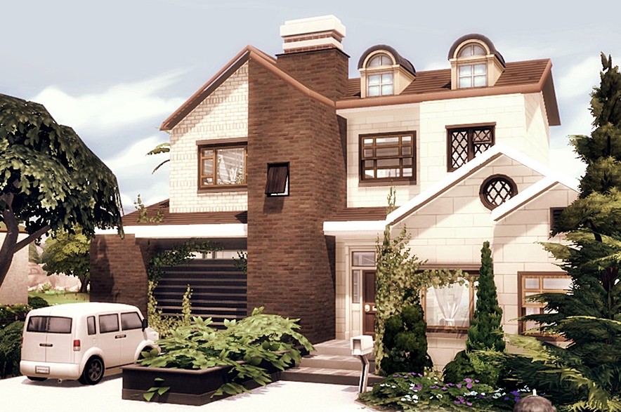 10 Beautiful Sims 4 Starter Homes (No CC) 32 Sims 4 Climatic Starter Home No CC Exterior 1