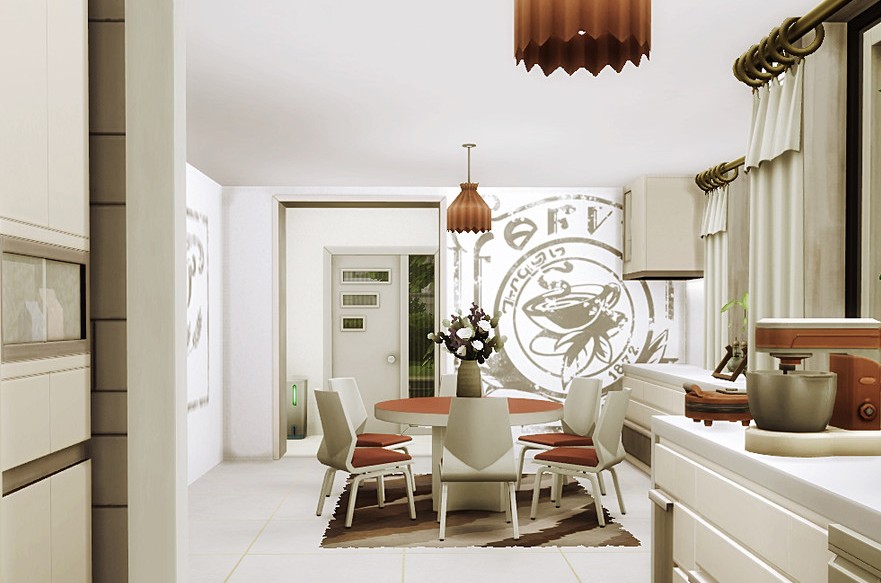 10 Beautiful Sims 4 Starter Homes (No CC) 30 Sims 4 Cozy Starter Home Interior Kitchen No CC 1