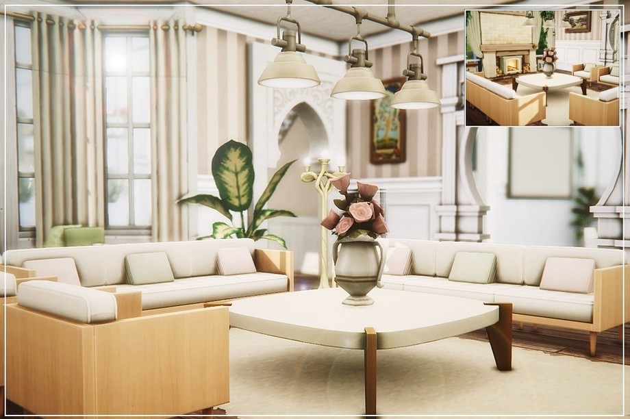 10 Stunning Sims 4 Luxury Homes (No CC) 27 Sims 4 Luxury Living Interior Living Room No CC