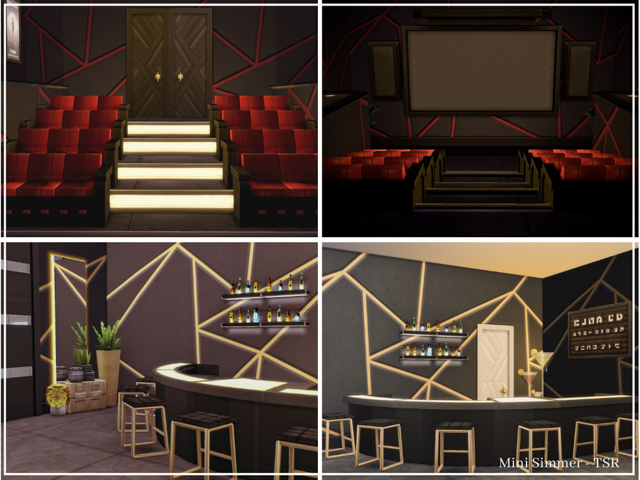 10 Stunning Sims 4 Luxury Homes (No CC) 31 Sims 4 Luxury Mansion Movie Theatre Room No CC