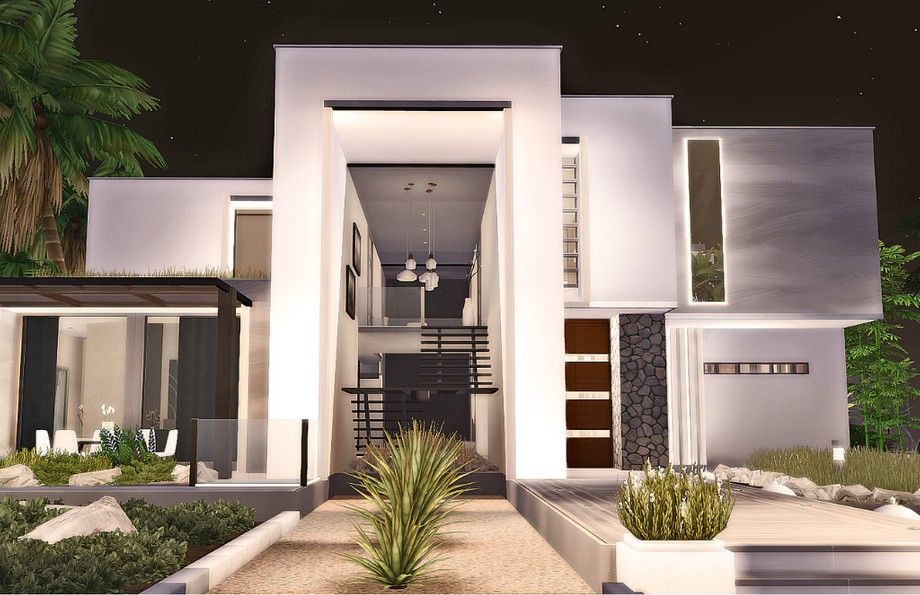 10 Stunning Sims 4 Luxury Homes (No CC) 9 Sims 4 Luxury Villa Exterior No CC 1