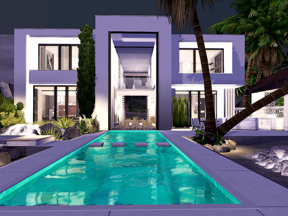 10 Stunning Sims 4 Luxury Homes (No CC) 12 Sims 4 Luxury Villa Exterior Pool No CC