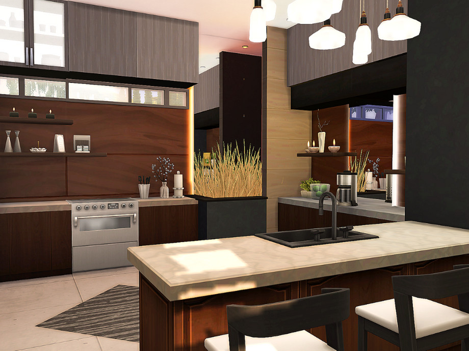 10 Stunning Sims 4 Luxury Homes (No CC) 10 Sims 4 Luxury Villa Interior Kitchen No CC