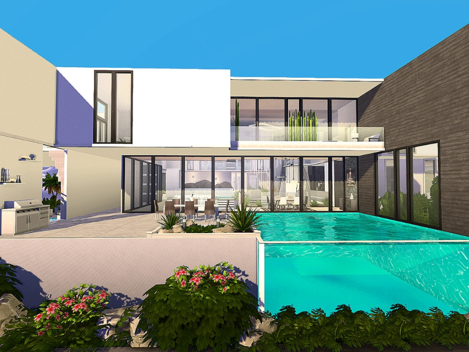 10 Stunning Sims 4 Luxury Homes (No CC) 5 Sims 4 Million Dollar Luxury Villa Exterior Pool No CC