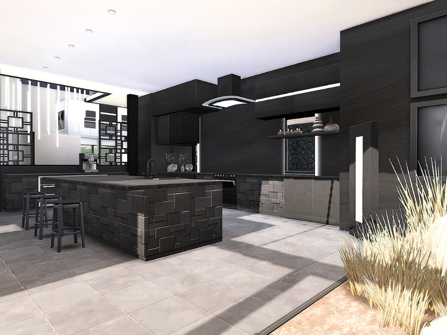 10 Stunning Sims 4 Luxury Homes (No CC) 3 Sims 4 Million Dollar Luxury Villa Interior Kitchen No CC