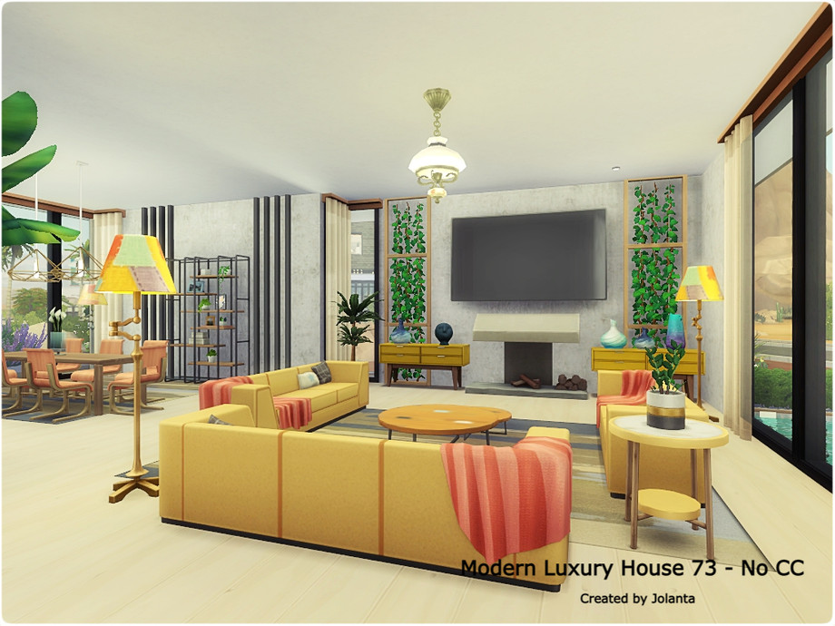 10 Stunning Sims 4 Luxury Homes (No CC) 25 Sims 4 Modern Luxury House Living Room No CC