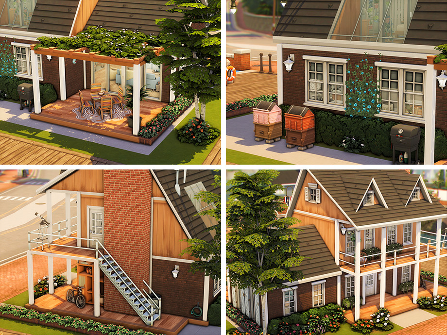 10 Beautiful Sims 4 Starter Homes (No CC) 16 Sims 4 Starter Home Exterior Build No CC Bayview