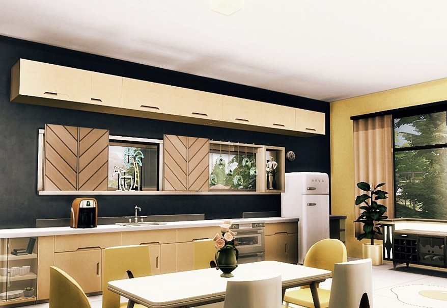 10 Beautiful Sims 4 Starter Homes (No CC) 27 Sims 4 Suburban Villa Starter Home Interior No CC 1