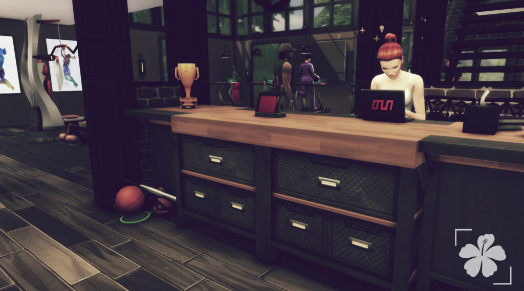 Sims 4 gym build no CC for everyday gameplay