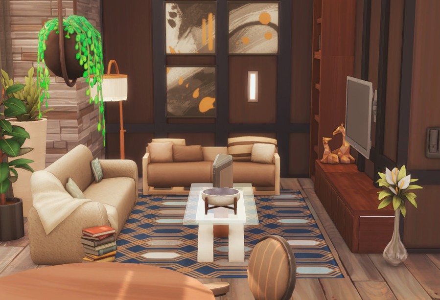Sims 4 no cc cabin by the lake