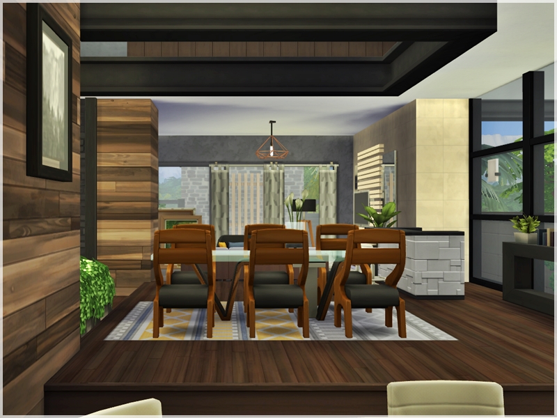contemporary sims 4 modern home no cc