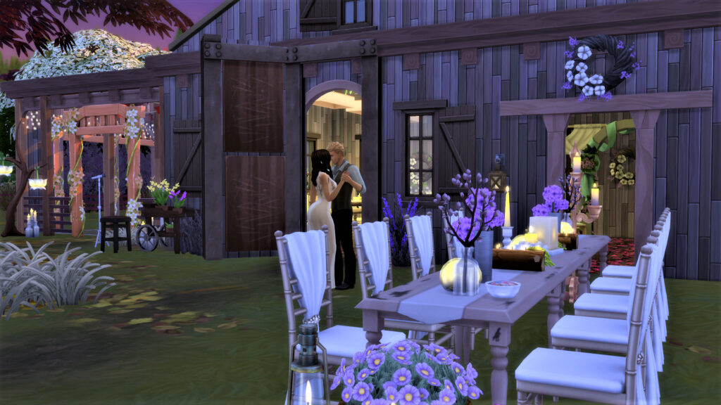 Sims 4 Wedding Venues That Feel Like a Dream (No CC) 39 Sims 4 wedding venue no CC with candles and flowers