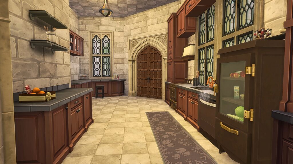 Sims 4 castle build no CC with medieval design