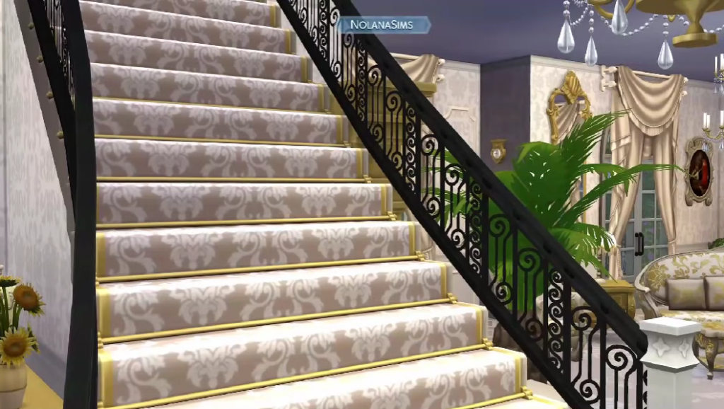 Sims 4 castle build no CC with royal interior