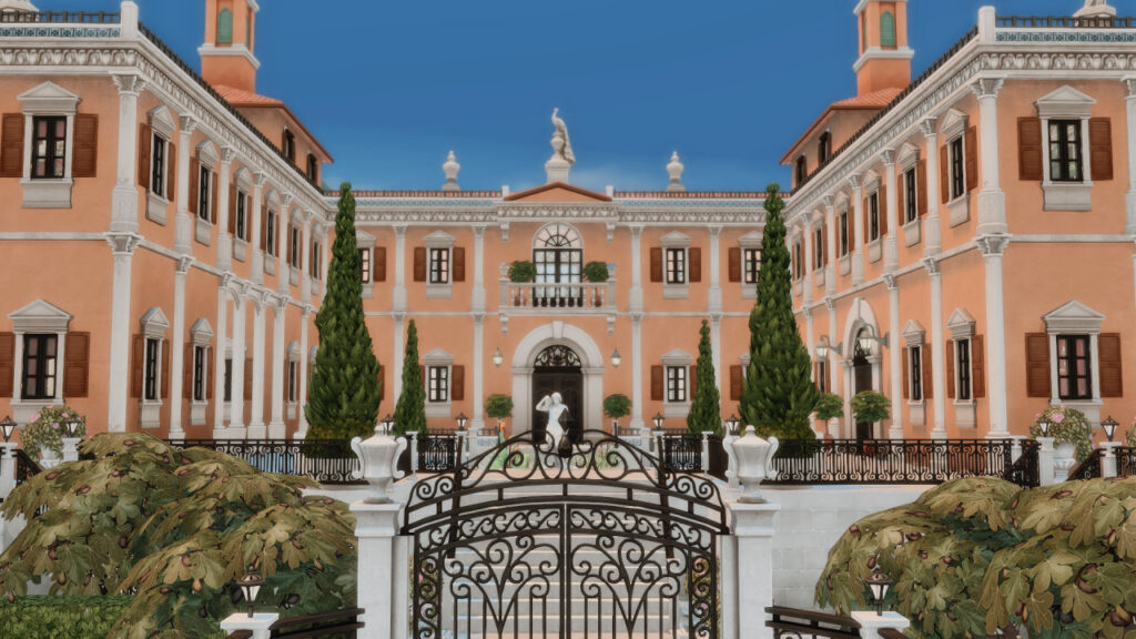 sims 4 castles no cc with dramatic landscaping