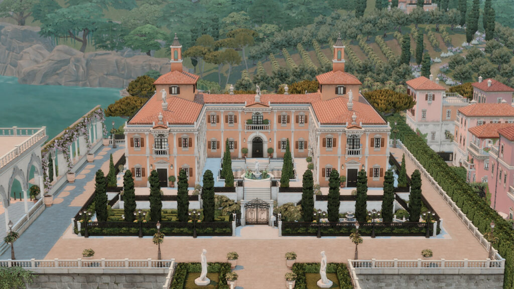 sims 4 castles no cc with grand architecture