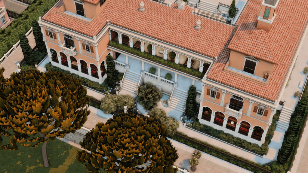 sims 4 castles no cc with grand entrance