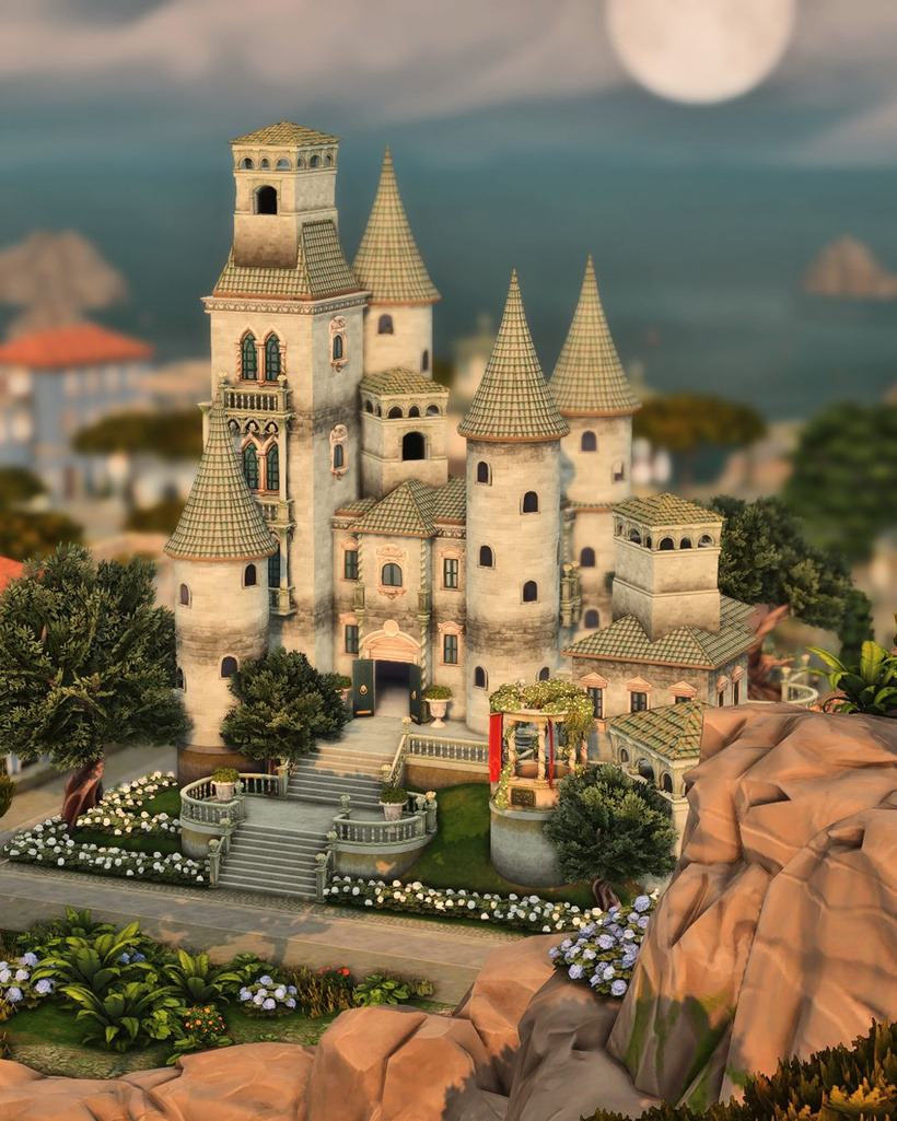 sims 4 grand royal castle no cc