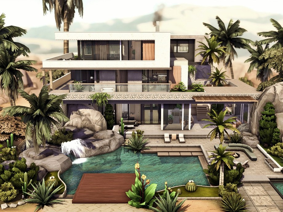 sims 4 stunning luxury homes no cc