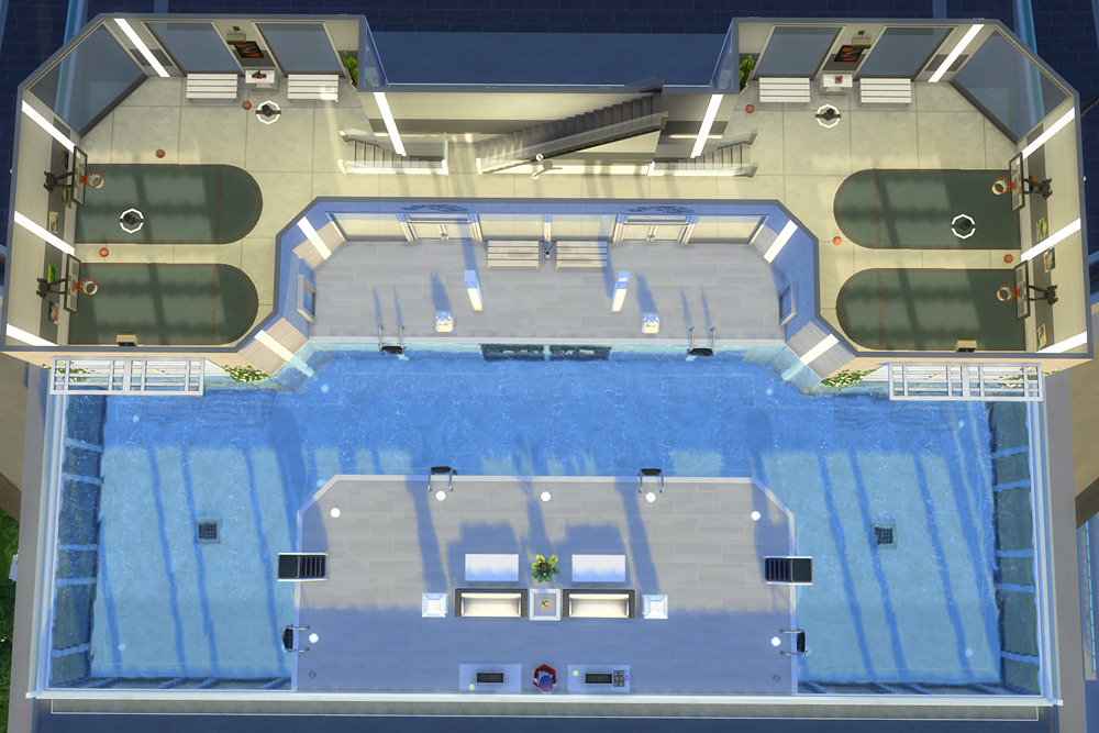 sims 4 top view gym no cc
