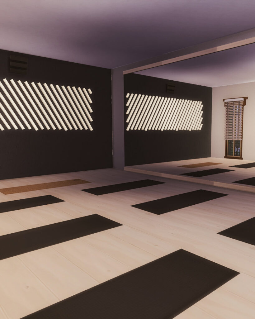 sims 4 yoga room no cc