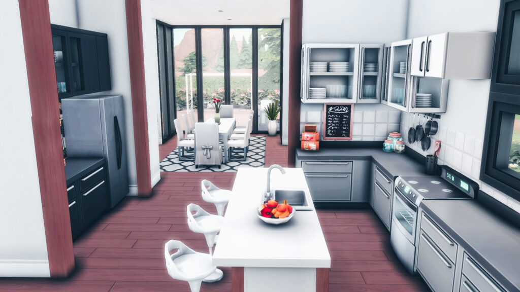 Beautiful Sims 4 Base Game Houses (No CC) You Need 33 Sims 4 base game house no CC with modern kitchen and living space