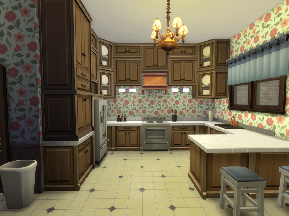 12 Sims 4 Apartment Complexes & Townhouses for Realistic Living (No CC) 13 sims 4 brownstone apartment kitchen no cc