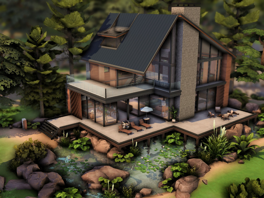 sims 4 cabin by the lake no cc