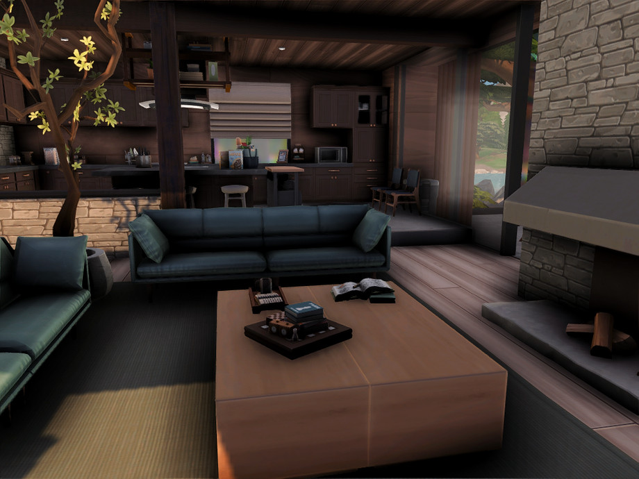 sims 4 cabin living room no cc