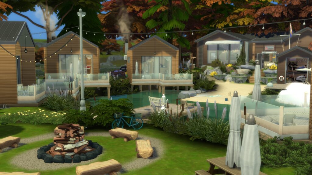 sims 4 lake cottages no cc