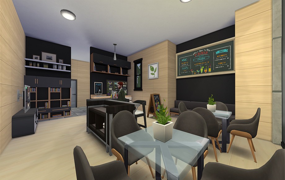 10 Sims 4 Cafes Perfect for Dates & Everyday Gameplay (No CC) 30 sims 4 cafe builds interior no cc