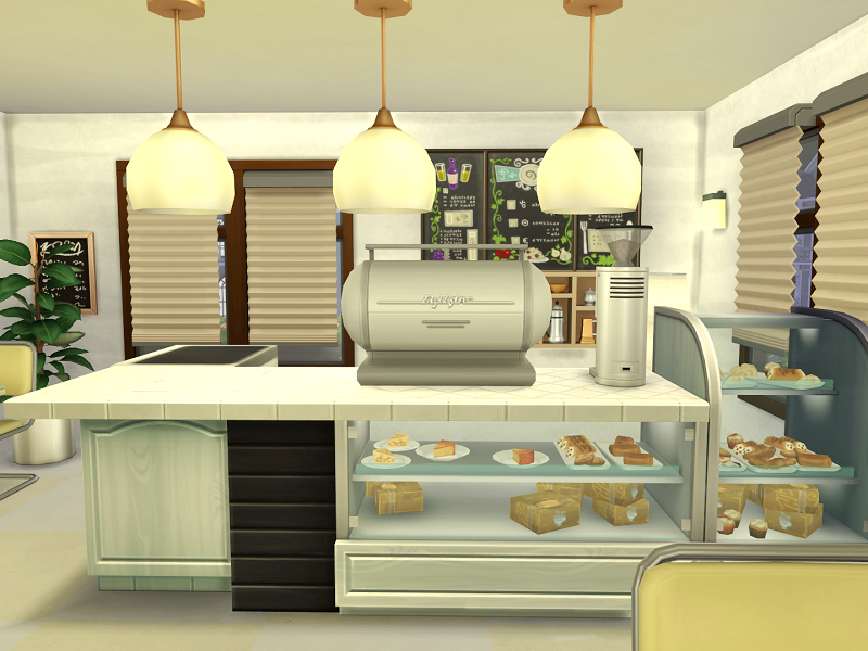 sims 4 cafe in hair salon no cc