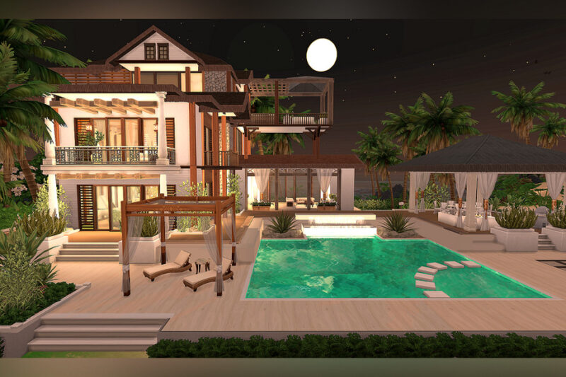 10 Beautiful Sims 4 Beach Houses (No CC)