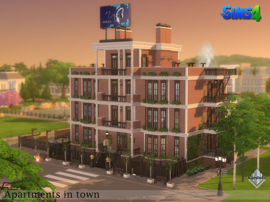 12 Sims 4 Apartment Complexes & Townhouses for Realistic Living (No CC) 16 sims 4 city apartments no cc