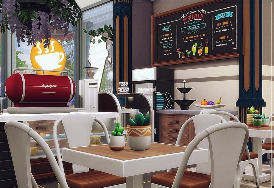 10 Sims 4 Cafes Perfect for Dates & Everyday Gameplay (No CC) 27 sims 4 coffee and cake cafe community lot