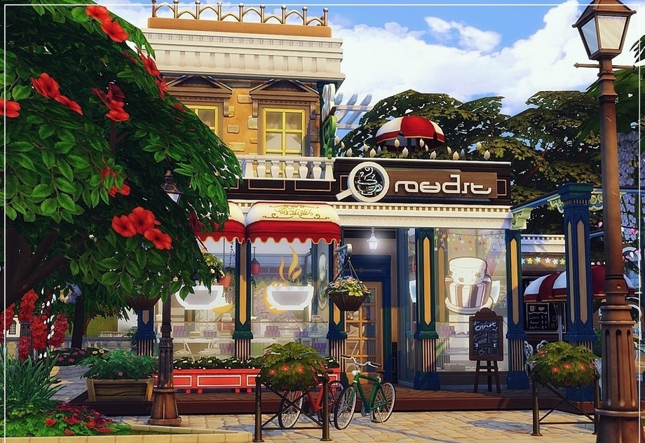10 Sims 4 Cafes Perfect for Dates & Everyday Gameplay (No CC) 25 sims 4 coffee and cake shop no cc 1