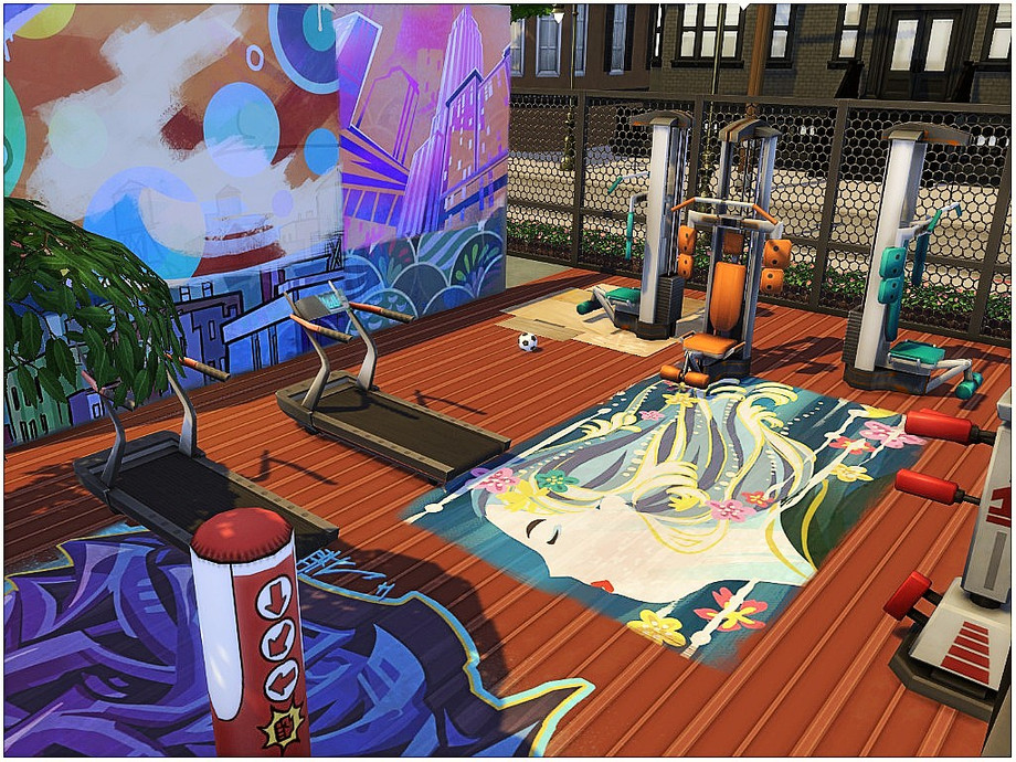sims 4 community lot workout park no cc