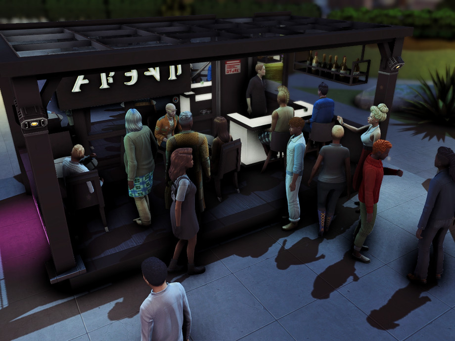 sims 4 concert stage bar area community lot