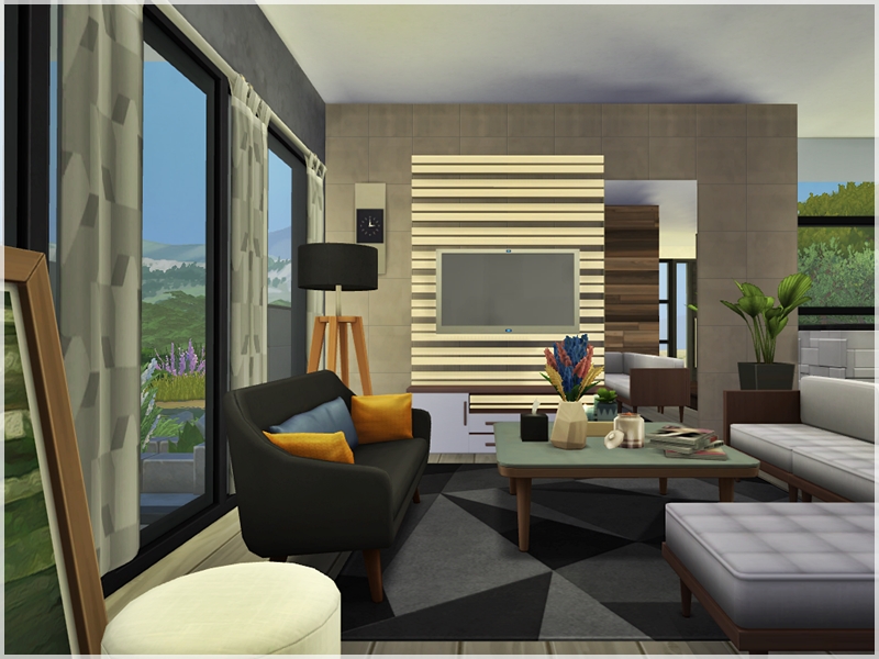sims 4 contemporary modern home no cc