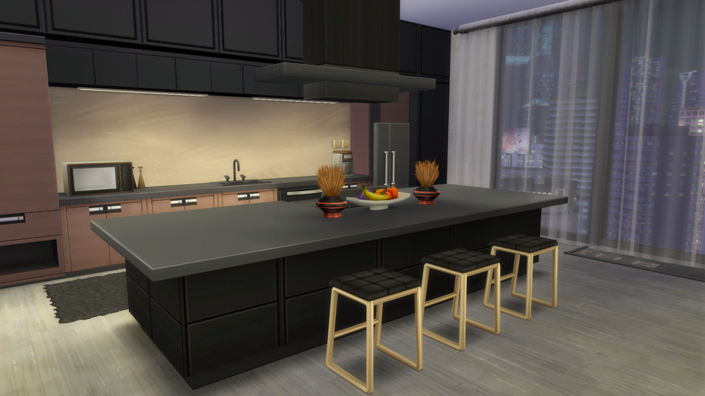 Sims 4 Penthouse Apartments That Feel Like Luxury Living (No CC) 16 Sims 4 apartment build no CC with modern penthouse style