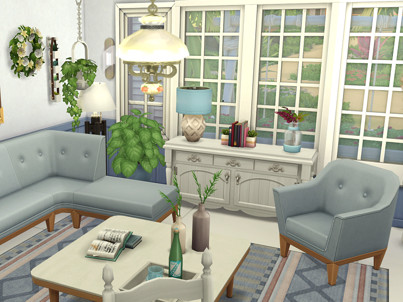 sims 4 cozy beach house living room no cc