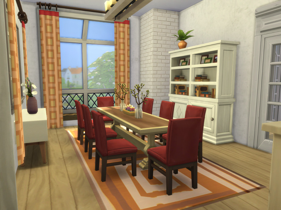 sims 4 cozy family home living room no cc