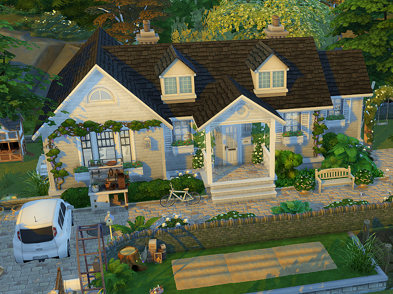sims 4 cozy grandmas cottage no cc