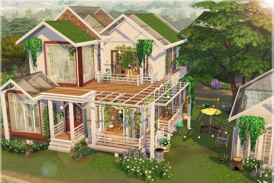 sims 4 cozy greenhouse home no cc