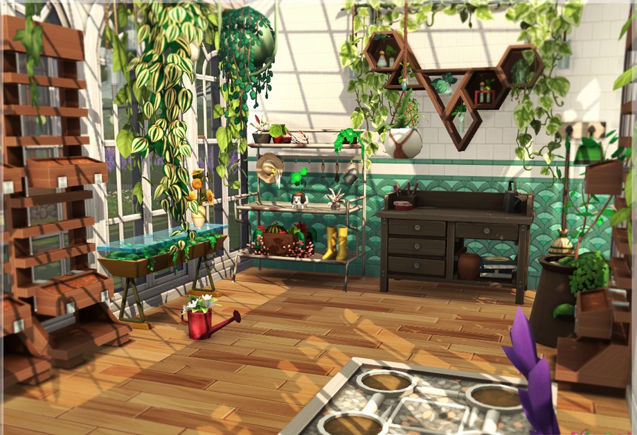 sims 4 cozy greenhouse room no cc