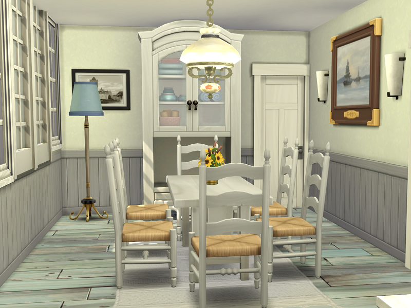 sims 4 cozy weekend house dining room no cc