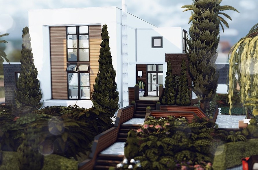 sims 4 elegant modern home no cc