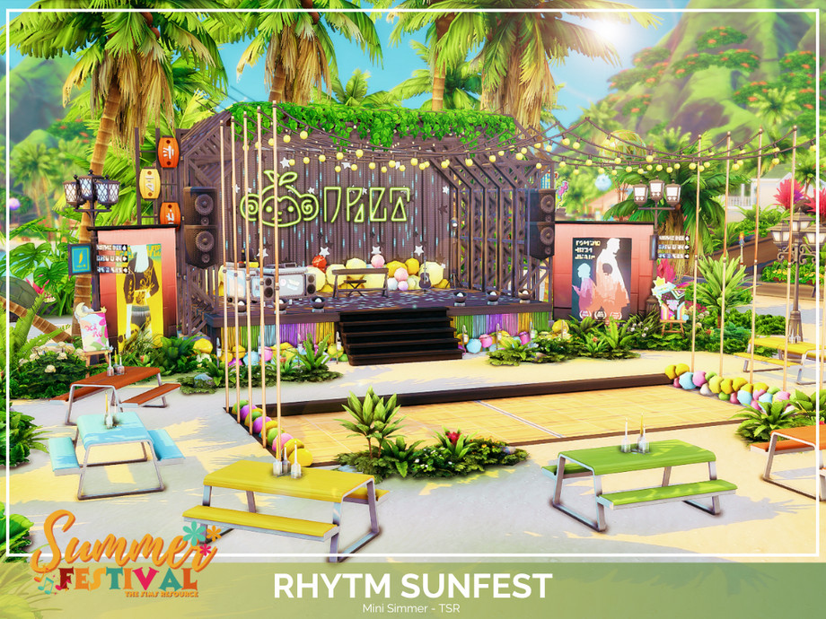 sims 4 festival stage no cc