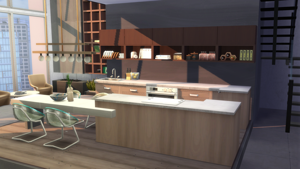 Sims 4 Penthouse Apartments That Feel Like Luxury Living (No CC) 29 Sims 4 penthouse apartments no CC with sleek modern design